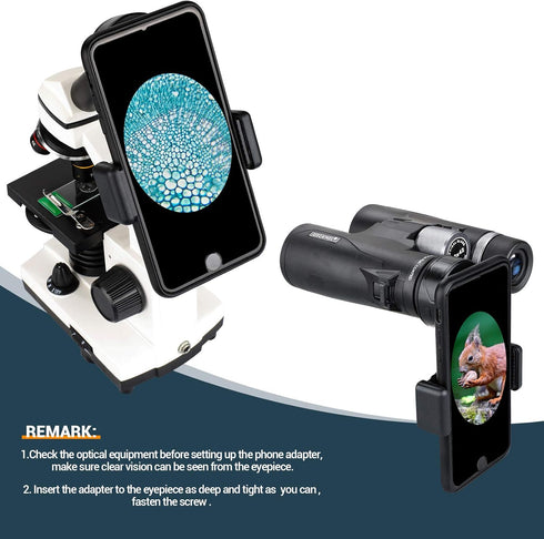 LAKWAR Telescope Phone Adapter - Universal Cell Phone Mount for Binoculars, Monocular, Microscope, Smartphone Holder