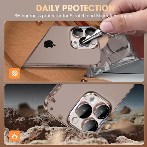 Xfilm Camera Lens Protector for iPhone 16 Pro/16 Pro Max, 9H Hardness Tempered Glass, Anti-Scratch