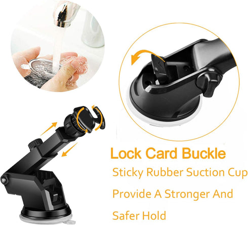 Car Mount Air Vent Cell Phone Holder Pop Cup Suction Car Mount for Collapsible Grip/Socket Mount Dashboard Desk Wall Bracket for GPS Navigation All Smartphones