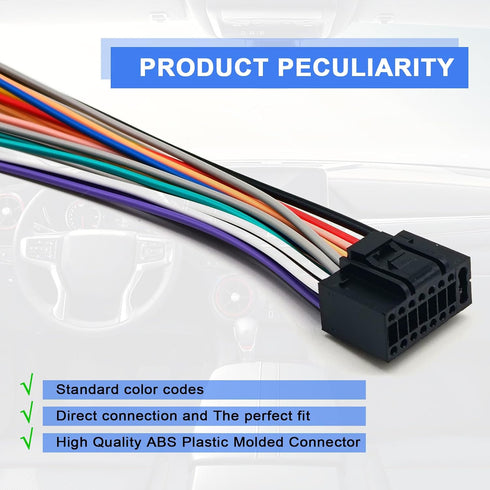 CmeRto 16 bv9955 bv9958 bv9962 bv9974 bv9982 bv8728b bv8975b bv9964b Pin Automobile Radio Cable Harness Compatible