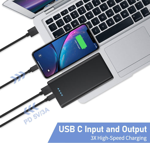 Ekrist 25,800mAh,5V/3A IC,3 Pack 17 16 15,Samsung,Android-Pink Portable Charger Power Bank USB C in&Out Fast Phone