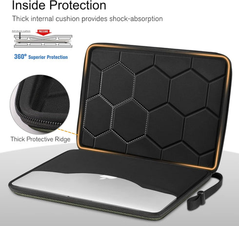 FINPAC Hard Laptop Sleeve Case for 15.3-inch MacBook Air M3 M2 2024, 16-inch MacBook Pro, Waterproof Olive