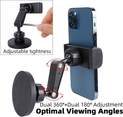 FPN 360 Gym Magnetic Phone Holder Mount Attach to Metal Surface, Rotatable Heavy Duty Magnet Phone Mount for Gym