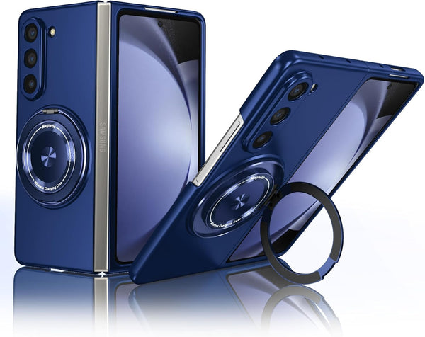 Magnetic Galaxy Z Fold 5 5G Case - Lightweight, Slim Fit Drop Protection, Shockproof Cover, Blue