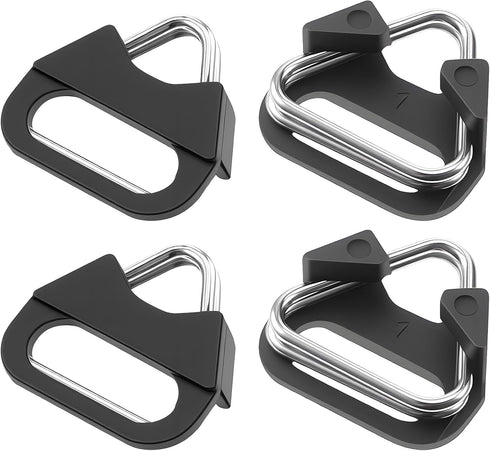 Bruislard 4Pcs Camera Strap Clips Camera Triangle Split Ring Stainless Steel Strap Hook