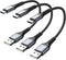 SUNGUY 6 inch Short USB C Cable 3Pack - 3A USB A to USB C Fast Charging Cable, Compatible with iPhone, Samsung