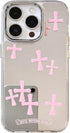 Fits iPhone 15 Pro Max Bless Cross Phone Case, Shockproof Protective Mirror Case for iPhone 14 (Pink, 13/14)