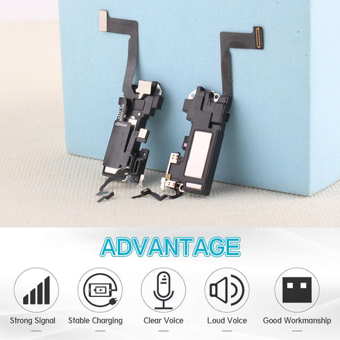 YWLRONG Earpiece Speaker for iPhone 12 Ear Speaker Replacement for iPhone 12 PRO Speaker Replacement Light Proximity Sensor Flex Cable Earphone Speaker Assembly with Tools
