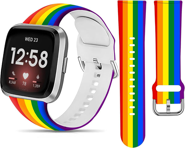 Sport Band for Women Men, Compatible with Versa 4/Versa 3/Sense 2/Sense, Elastic Replacement Wristbands Strap