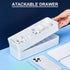 Tatuo 2 Pcs Cable Organizer Box with Wire Ties, Plastic Cord Storage Box with Lid for Home Office Accessories