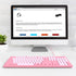 COLIKES Wired Keyboard, Ultra-Thin USB Wired Computer Keyboard, Low-Profile Keys, Spill-Resistant, Multimedia Keys