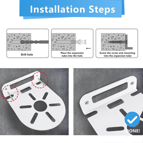 Roolaudk 2 Pack Floating Shelves for Wall Mount Holder for Flower Pot, Security Camera for Baby Monitor, Dog Detection