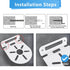 Roolaudk 2 Pack Floating Shelves for Wall Mount Holder for Flower Pot, Security Camera for Baby Monitor, Dog Detection