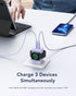 VRURC 20W PD 3-in-1 Charger for Apple Watch, Magnetic Wireless Charging and Dual Ports, Portable USB C Wall Block,