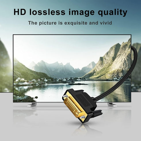 DVI to DVI Cable 3ft, Male to Male Digital Video Monitor Cable, Supports 1920x1200 for Gaming, DVD, HDTV, Projector