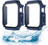 Waterproof Case 44mm for Apple Watch Series 6/5/4/SE with Tempered Glass Screen Protector, Hard PC Bumper Cover for