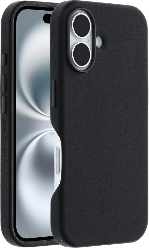 OtterBox 16 Symmetry iPhone Series Cactus Leather for MagSafe - Noir Ash Black
