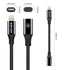 AGVEE 4 inch 30W USB-C to Lightning Cable Adapter, Type-C to 8 Pin Male Fast Charging for iPhone 13 12 11, Black