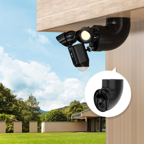 Wall Mount for Ring Floodlight Camera, Adjustable Angle Eave Mount for Indoor/Outdoor Use