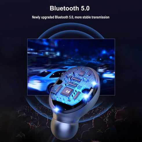 Wireless Earbuds with Large Charging Case, IPX5 Waterproof, Hi-Fi Stereo Sound, Touch Control for iOS/Android Active