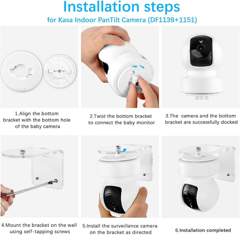 Wall Mount for TP-Link Tapo C210/C200 and Kasa Indoor Pan/Tilt Smart Security Camera Bracket/Holder