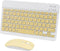 Super Space Wireless Bluetooth Keyboard and Mouse Combo, Ultra-Thin 2.4 GHz for iPad Pro/Air and Other Devices, Yellow