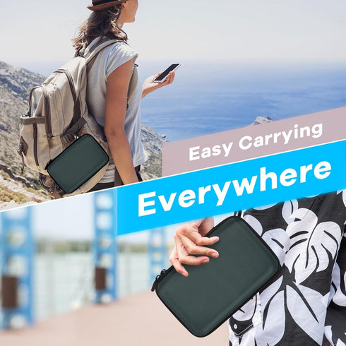 GLCON Shockproof Hard Shell Case - Large Electronic Organizer Carrying Case for External Hard Drive, Power Bank