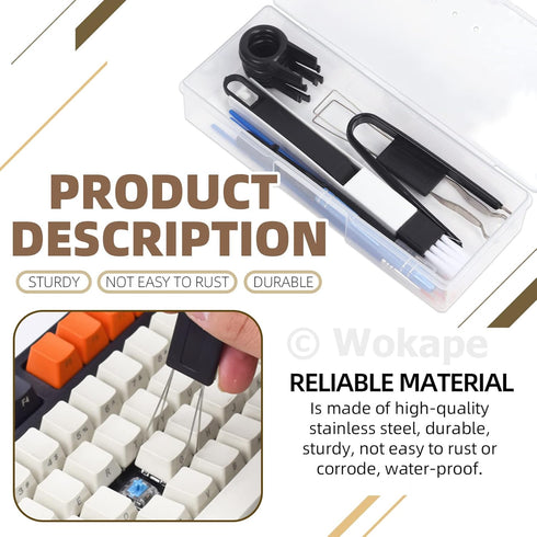 14Pcs Mechanical Keyboard Lube Kit, Includes Key Puller, Tweezers, Cleaning Brush, Lubrication Pens, Keycap Remover