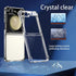 for Samsung Galaxy Z Flip 6 Clear Case with Tempered Glass Screen Protector, Slim Fit Shockproof Cover