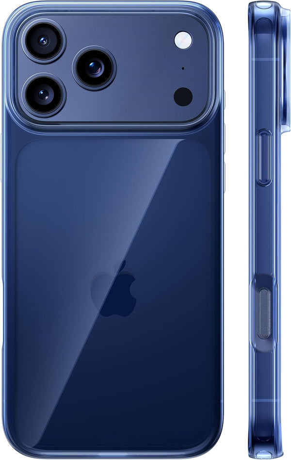 TORRAS for iPhone 17 Pro Case Crystal Blue, Ultra-Thin, 2025 Upgraded Non-Yellowing, Military-Grade