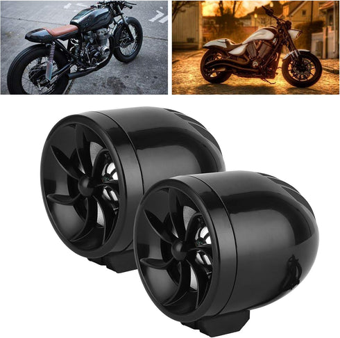Motorcycle Speaker, 12V Audio Music Amplifier High Power Loudspeaker with Light Effect