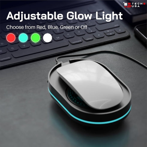 TECH8 USA Mouse Mover Device - Undetectable Jiggler for Laptops & PC, No Software, Random Movement, Patented - 3D