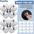 8 Pcs Cell Phone Finger Ring Adhesive Metal Phone Finger Grip Loop Stand Heart Grip Holder Phone Charm Hook for DIY Hanging Supplies (Silver)