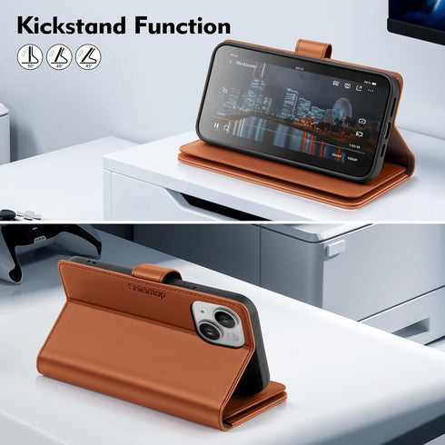 Shieldtop 13 13 6.1",Light Compatible with iPhone Wallet Case with Card Holder,Women Men RFID Blocking PU Leather Folio
