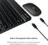 Backlit Bluetooth Keyboard and Mouse Combo, Ultra Slim Wireless for iPad Air Pro Mini, iPhone, Android, Rechargeable,