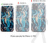 BURGA Hybrid 2-Layer Hard Shell + Silicone Phone Case for iPhone 11 PRO - Crystal Blue Teal Turquoise Marble