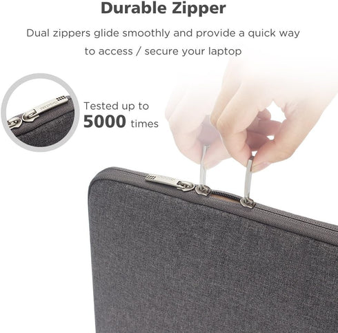 NIDOO 10 Inch Water Resistant Laptop Tablet Sleeve Case Cover for 11" iPad Air M3 M2 2025/Pro M4 M2, Grey
