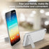 Ultra-Thin Cell Phone Holder, Adjustable Mini Alloy Phone Kickstand Portable Foldable Phone Stand Adjustable Angle for Mobile Phone Tablet Universal Model (Silver)