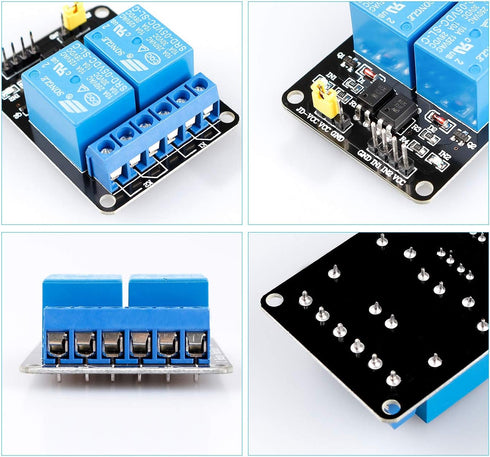 SunFounder 2 Channel DC 5V Relay Module with Optocoupler, Low Level Trigger Expansion Board for Arduino R3 MEGA