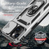 Hitaoyou iPhone 15 Case with Camera Cover & Kickstand, Military Grade Shockproof Heavy Duty Protective Case, Silver