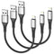 Short iPhone Charge Cable 6 Inch, 3Pack 0.5 Foot USB to Lightning Cord Braided for iPhone 14/13/12/11 Pro Max, iPad Air