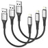Short iPhone Charge Cable 6 Inch, 3Pack 0.5 Foot USB to Lightning Cord Braided for iPhone 14/13/12/11 Pro Max, iPad Air