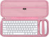 Aproca Pink Hard Travel Storage Case for Apple Wireless Magic Keyboard 2 and Magic Bluetooth Mouse 2