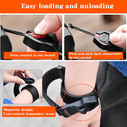 1 inch 198lbs Quick Release Camera Wrist Strap Compatible for Peak Design Buckle Adjustable Wide Load Capacity