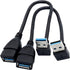 Male to Female Extension Cable, 2Pack USB 3.0 Male to Female Adapter, 7.9 inches (20cm)