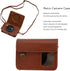 Retro Camera Case, Mini Shot 3 PU Leather Waterproof Handbag, Lightweight Camera Backpack for Women, Brown Camera Case