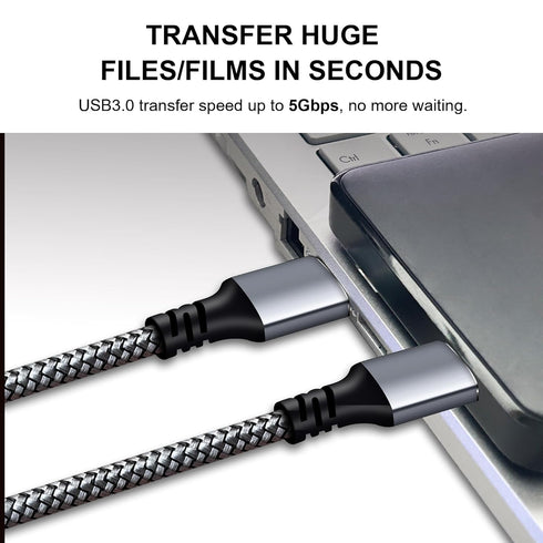 3.0 1Ft, 1FT) Tan QY USB A to A Male Cable USB Male to Male Cable Double End USB Cord Compatible with Hard Drive