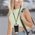 Universal Phone Lanyard, 2 in-1 Neck Strap with Finger Ring Holder Compatible with Most Smartphones (Black)