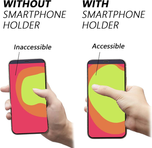 6 Pieces Phone Finger Grip Portable Telescopic Finger Strap, Silicone Mobile Phone Ring Stand Grip Strap for Most Mobile