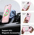 CAPRARO Pastel Pink Magnetic Case for iPhone 14 Pro, Shockproof Slim Thin Cover with Full Camera Protection